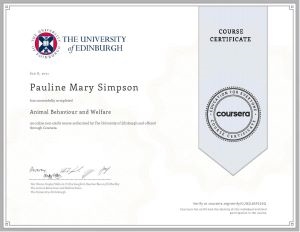 Certificate in Animal Behaviour and Welfare