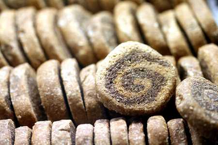 Bacon swirls doggie biscuits, lots of them.